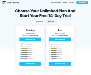 Builderall vs ClickFunnels: ClickFunnels Pricing